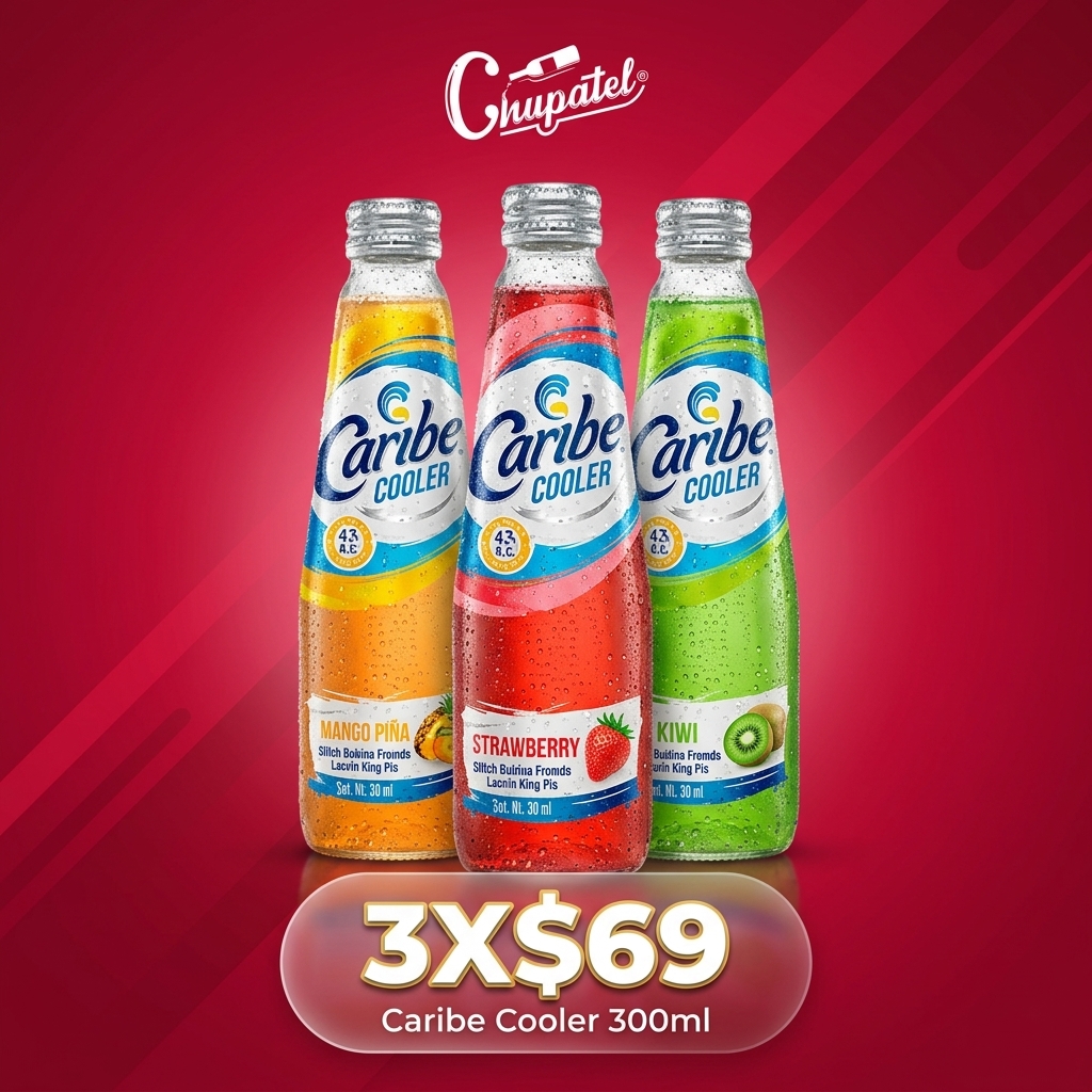 PROMO CARIBE COOLER 300ML 3X$69 a domicilio en León Gto.